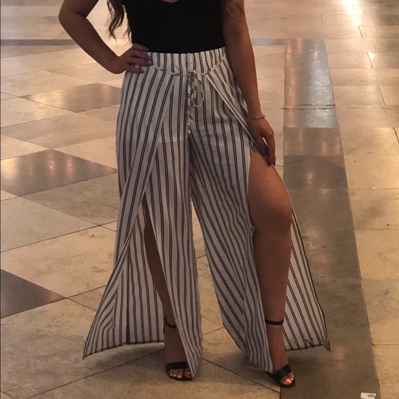 Pants - Leila Front Tie Palazzo Pants